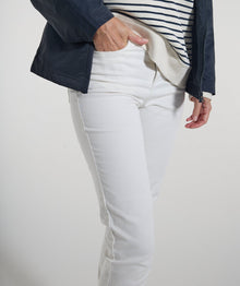 Ladies Skinny-ish Denim Jean - Ecru