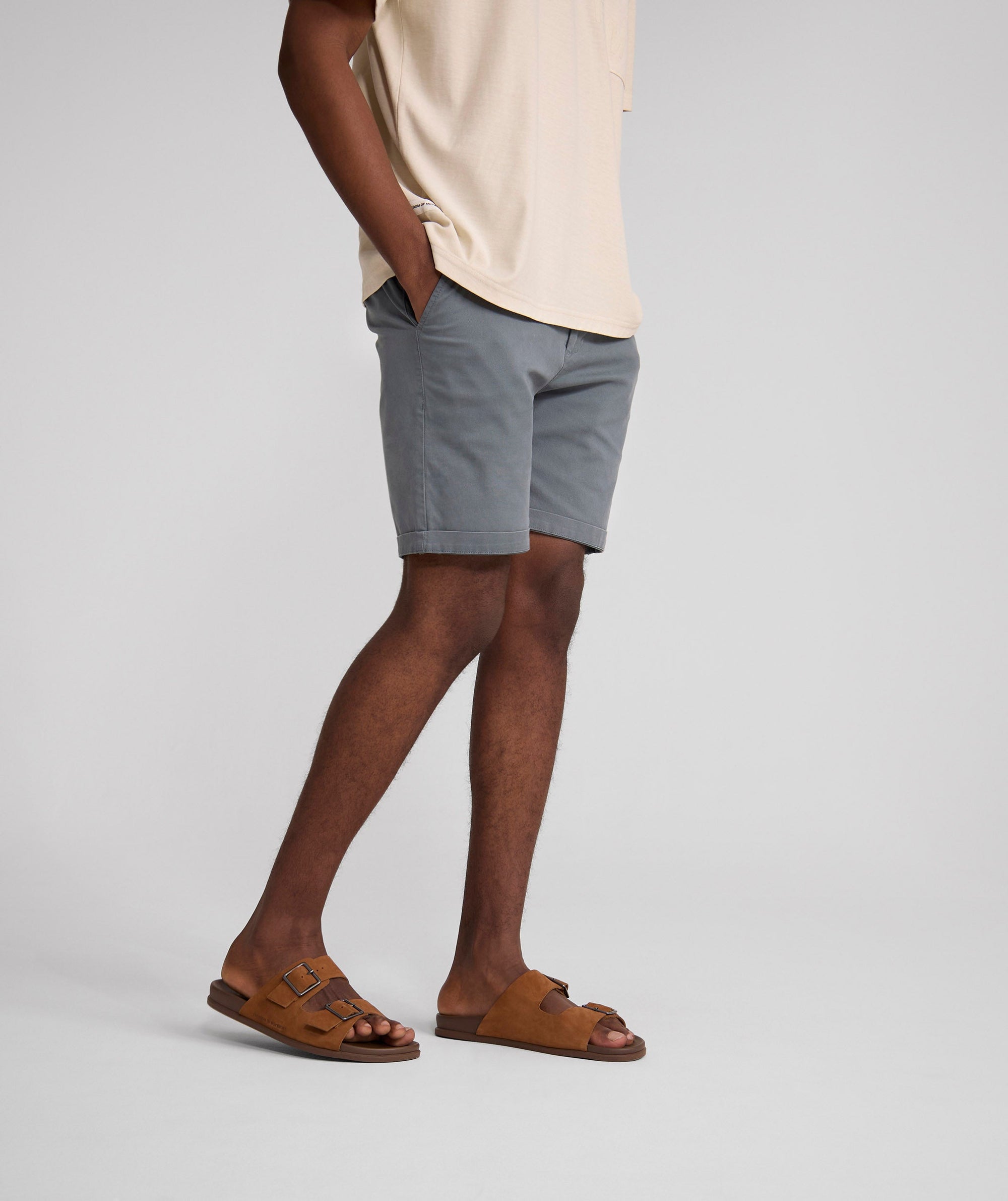 Mens Cotton Chino Shorts - Ocean