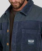 Mens Corduroy Overshirt - Slate Blue