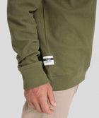 Mens Long Sleeve Waffle Tee - Dark Olive