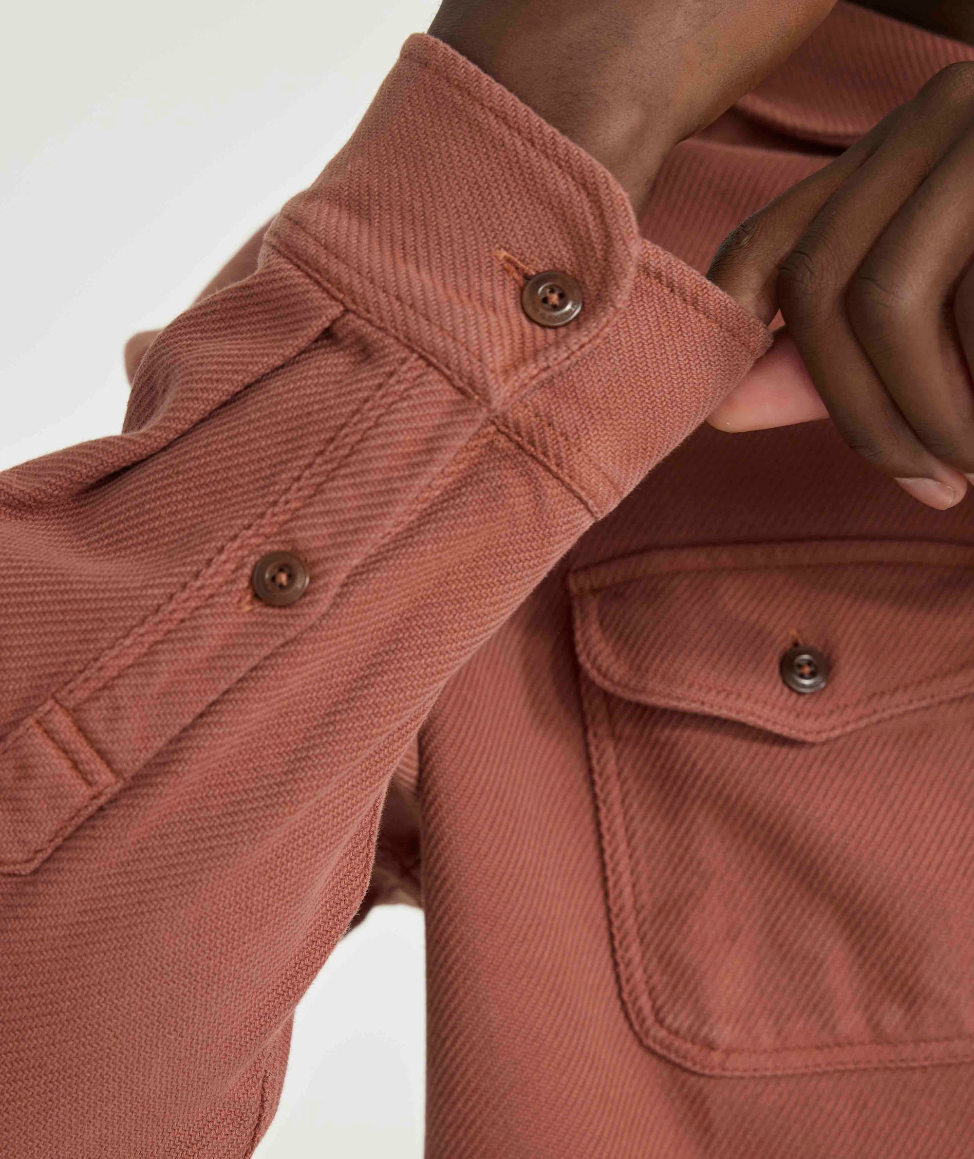 Mens Casual Organic Cotton Shirt - Copper