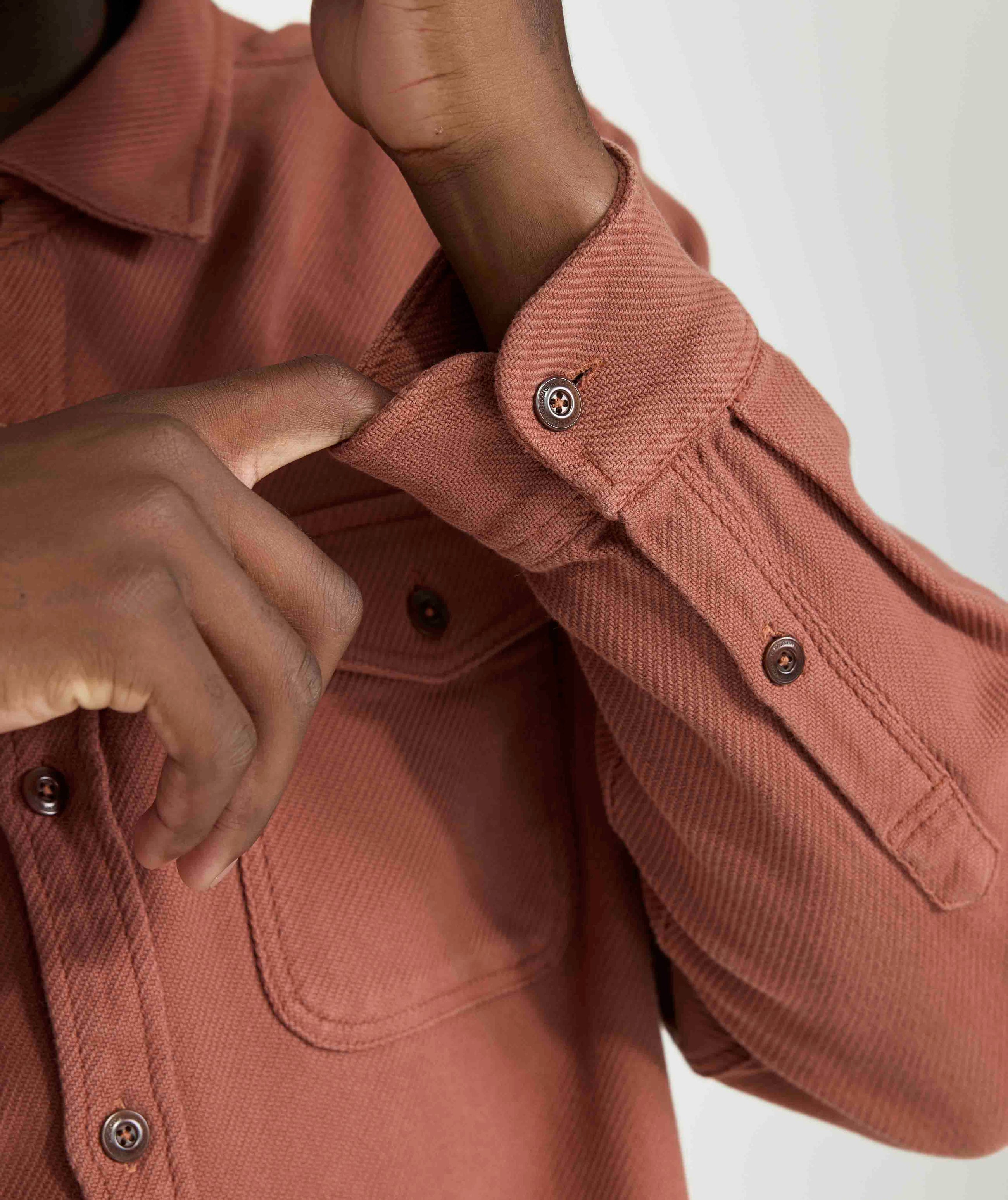 Mens Casual Organic Cotton Shirt - Copper