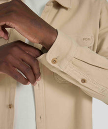 Mens Casual Organic Cotton Shirt - Sand