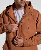 Mens Cotton Blend Anorak - Clay