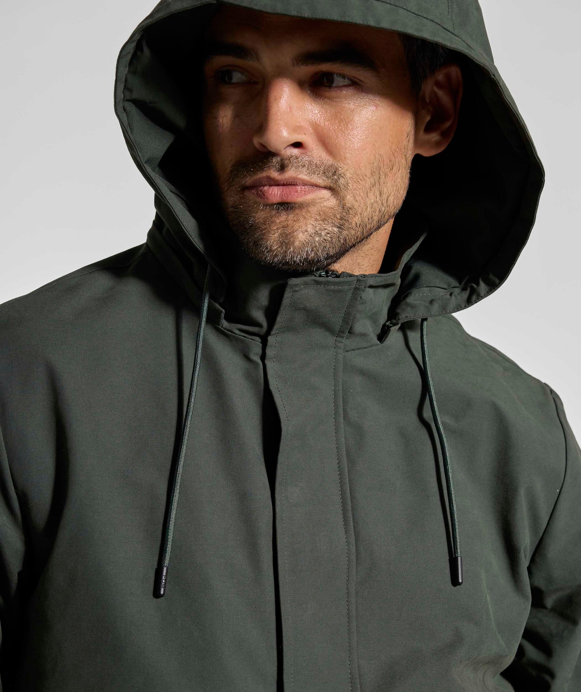 Mens Cotton Blend Anorak - Forest
