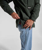 Mens Cotton Blend Anorak - Forest