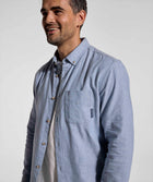 Mens Cotton Blend Shirt - Blue