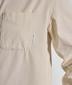 Mens Cotton Textured Shirt - Ecru