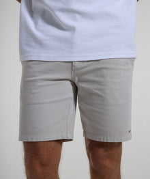 Mens Cotton Twill Chino Shorts - Grey