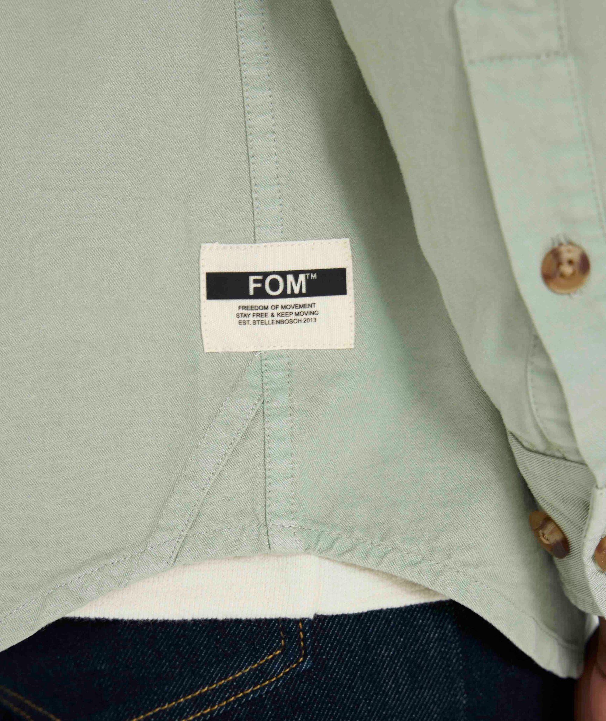 Mens Cotton Twill Shirt -  Willow Green