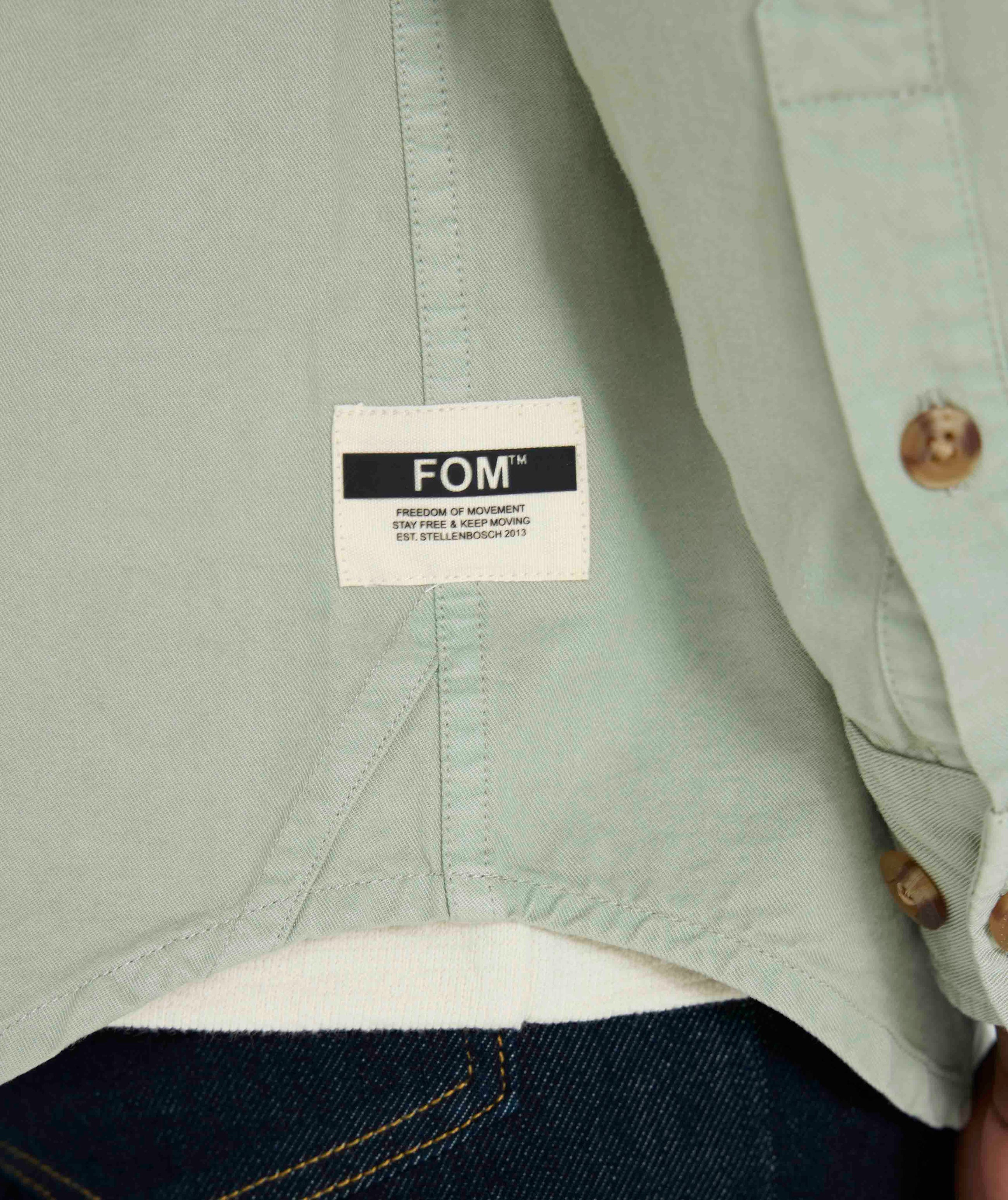 Mens Cotton Twill Shirt -  Willow Green