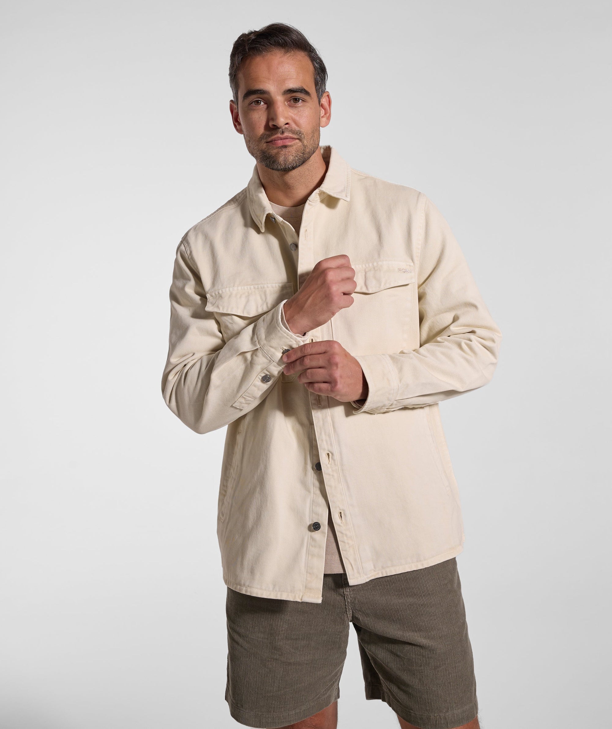 Mens Denim Jacket - Ecru