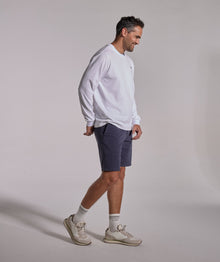 Mens Long Sleeve FreeMotion Graphic Tee - White