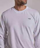 Mens Long Sleeve FreeMotion Graphic Tee - White