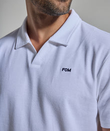Mens Johnny Collar Golfer - White