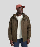 Mens Cotton Parka - Dark Olive