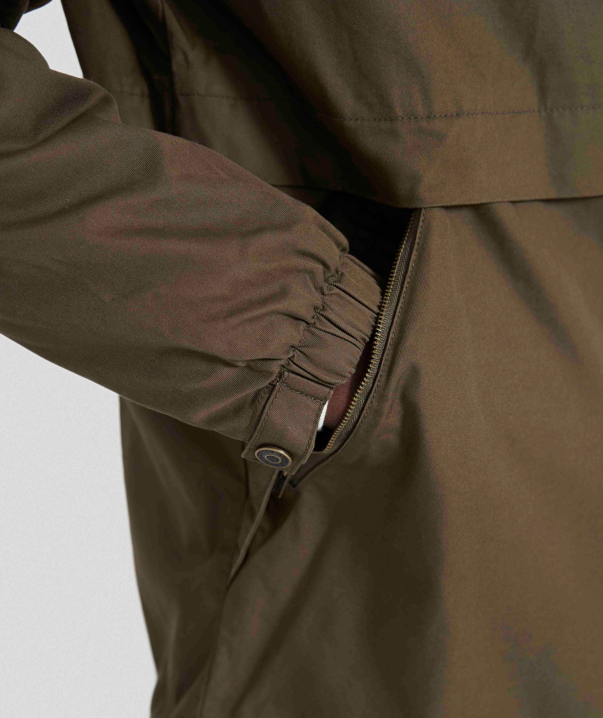 Mens Cotton Parka - Dark Olive