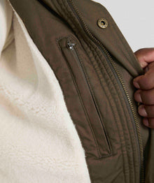 Mens Cotton Parka - Dark Olive