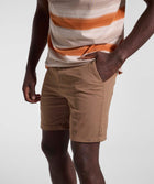 Mens Regular Fit Cotton Chino Shorts - Dark Taupe