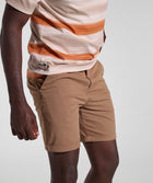 Mens Regular Fit Cotton Chino Shorts - Dark Taupe