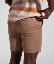 Mens Regular Fit Cotton Chino Shorts - Dark Taupe