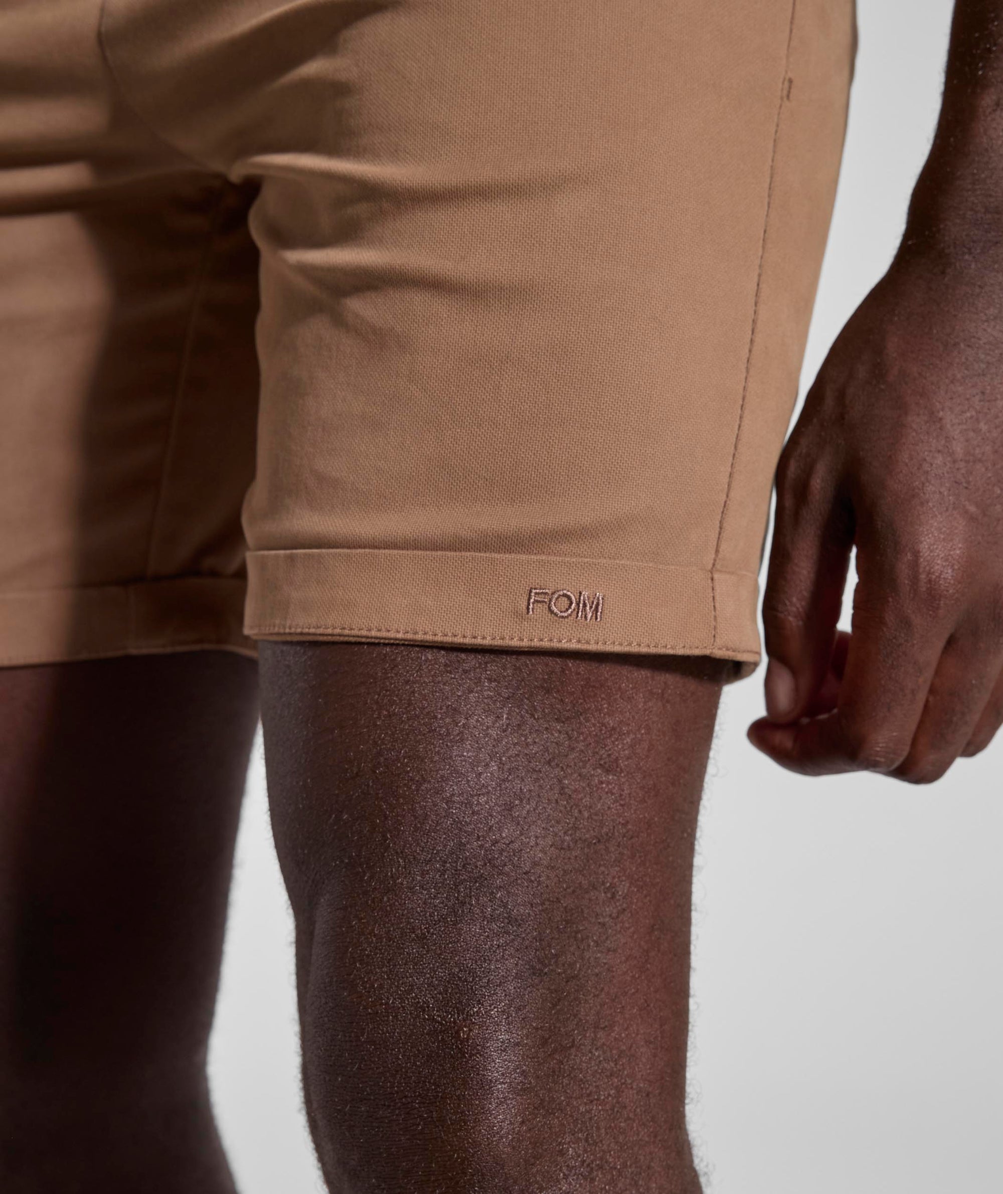 Mens Regular Fit Cotton Chino Shorts - Dark Taupe