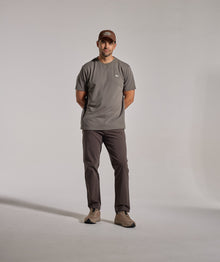 Mens Regular Fit Cotton Twill Chino - Charcoal