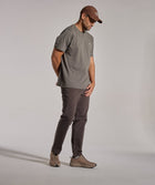 Mens Regular Fit Cotton Twill Chino - Charcoal