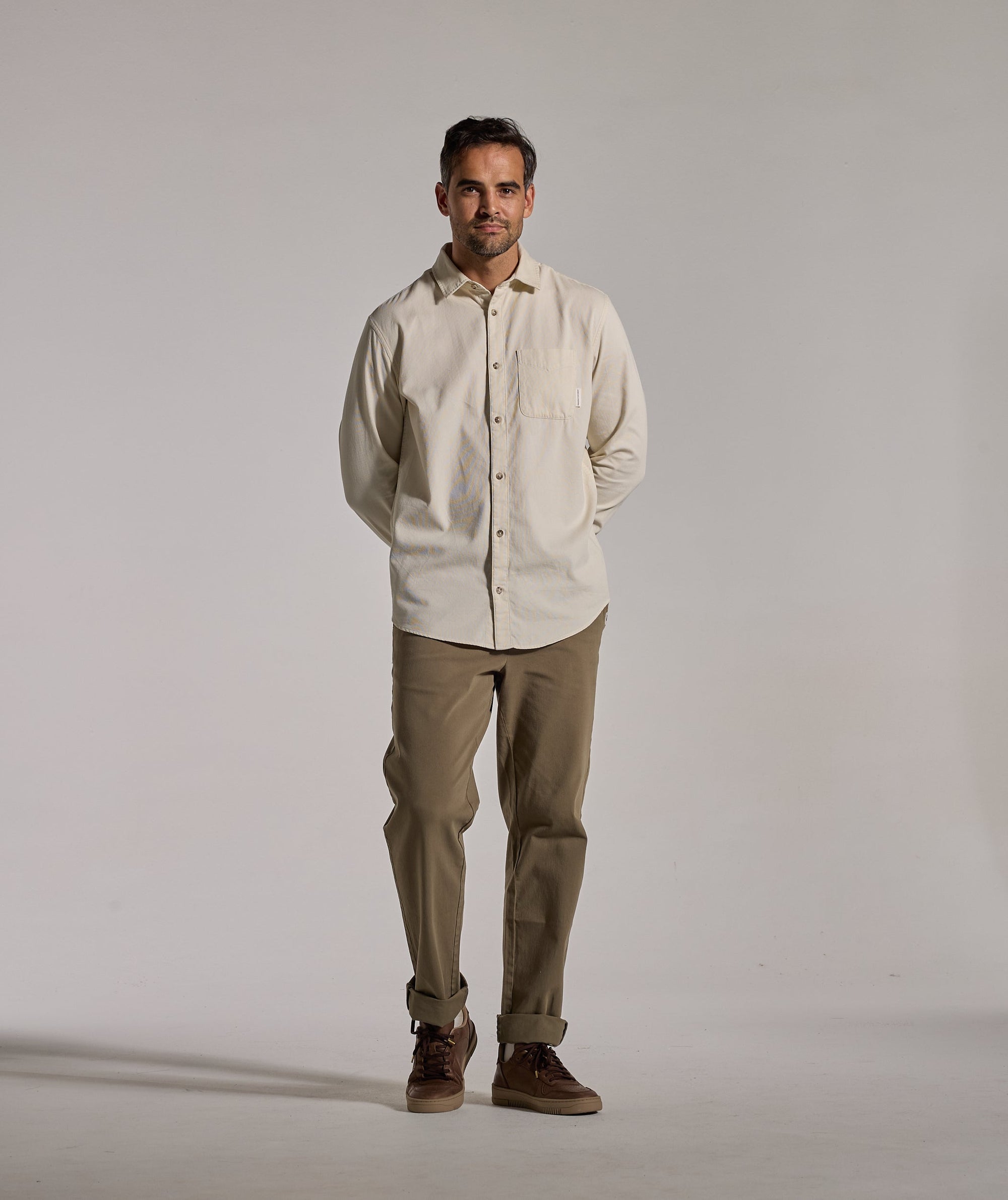 Mens Regular Fit Cotton Twill Chino - Olive