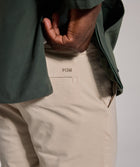Mens Regular Fit Cotton Twill Chinos - Light Sand
