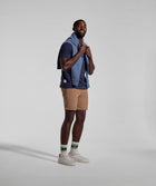 Mens Washed Crew Neck Sweater - Blue