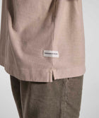 Mens Washed Pocket Long Sleeve Tee - Putty