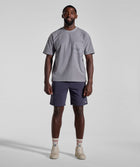 Mens Washed Pocket Relaxed Tee - Cement