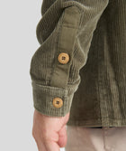 Mens Corduroy Overshirt - Olive Green