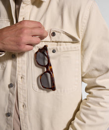 Mens Denim Jacket - Ecru