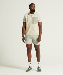 Mens Fleece Gilet - Ecru
