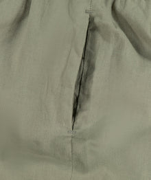 Ladies Linen Blend Drawcord Shorts - Seafoam Green