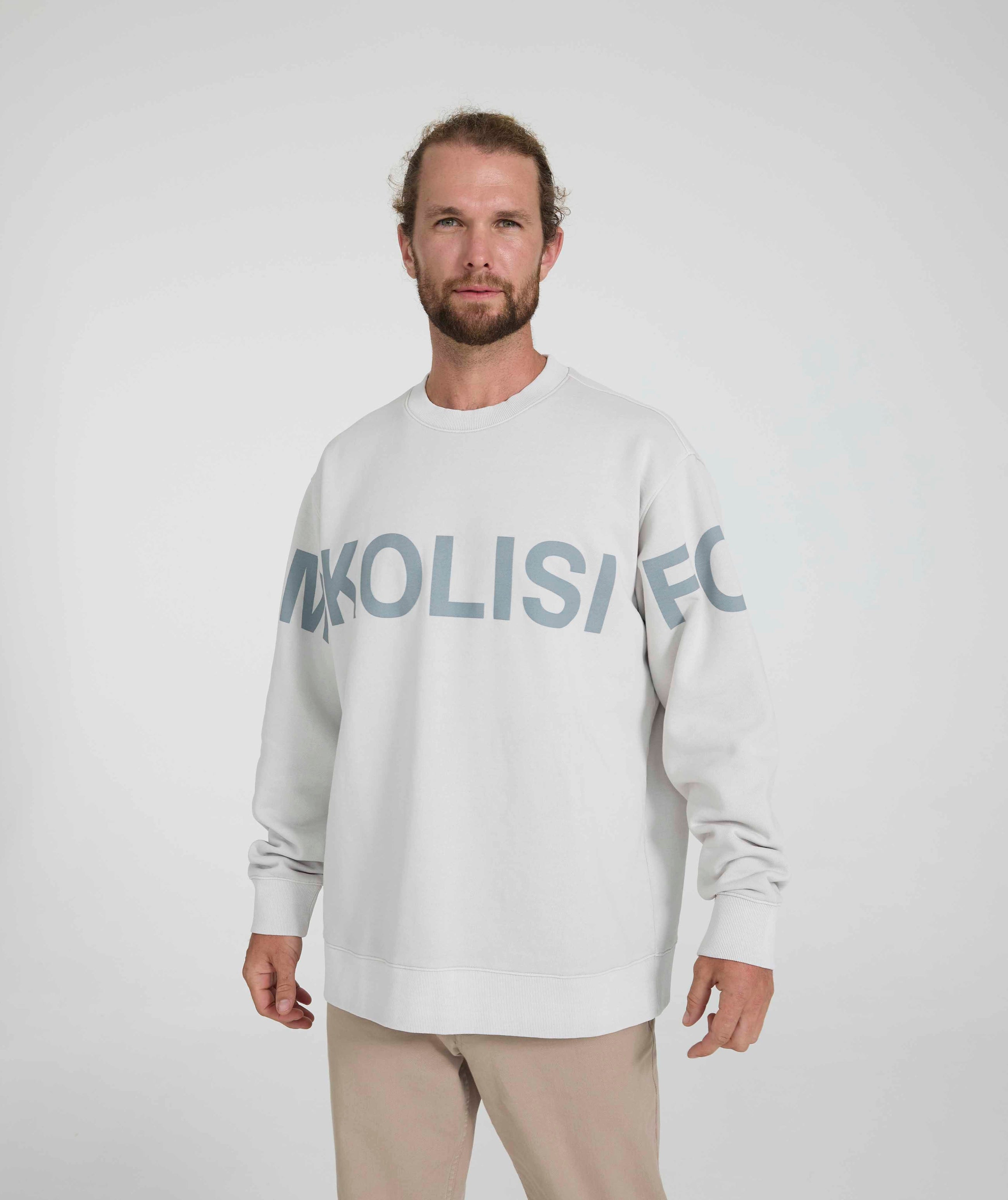 FOM x Kolisi Crew Neck Sweat - Light Grey