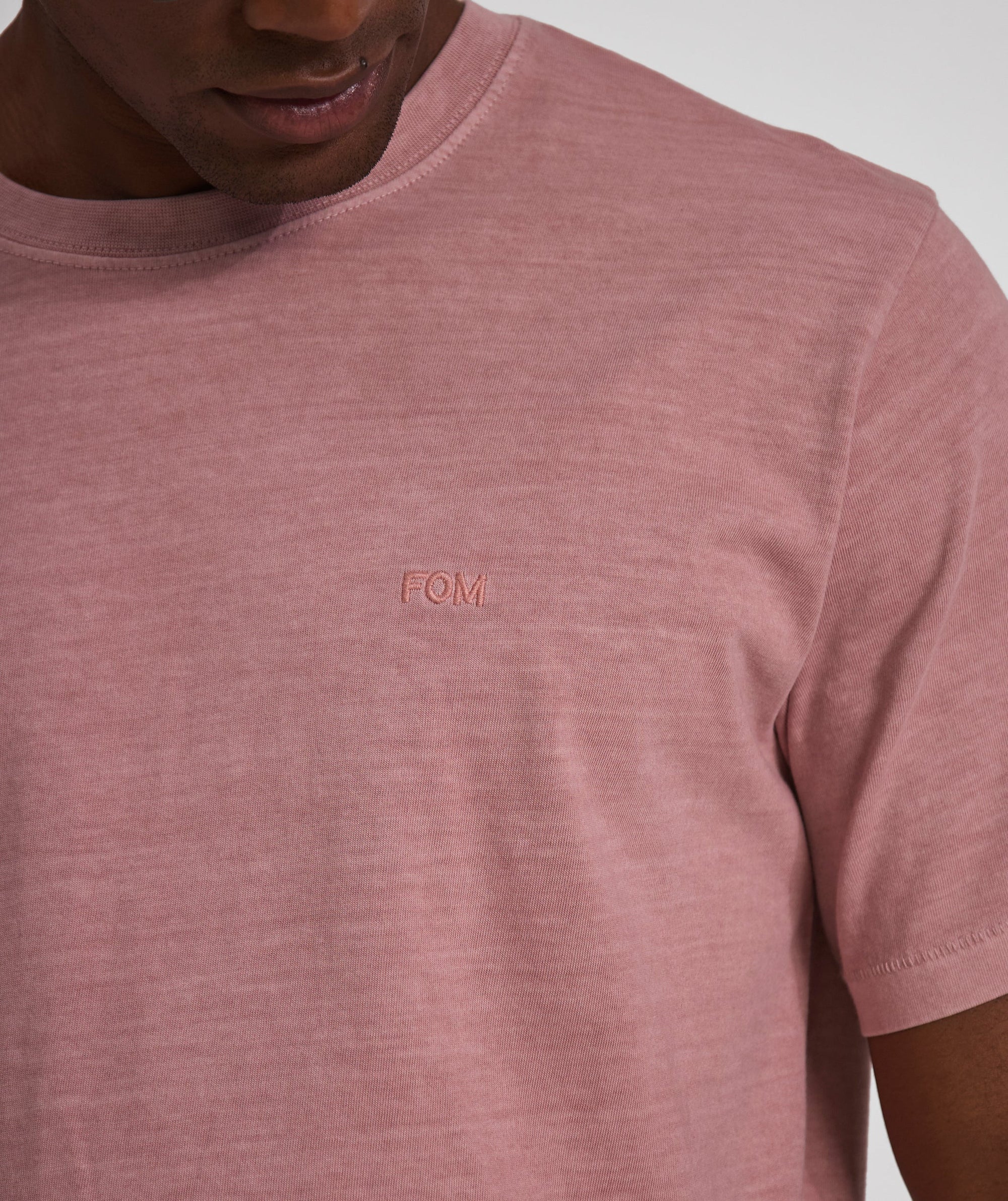 Mens Vintage Washed Tee - Powder Pink