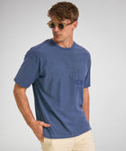 Mens Washed Pocket Tee - Blue