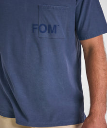 Mens Washed Pocket Tee - Blue
