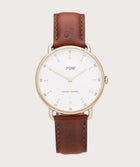 Balboa White/ Rose Gold - Tobacco (38mm)